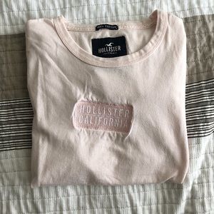 unisex hollister baby pink tee
